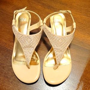 Blush Wedged Sandals